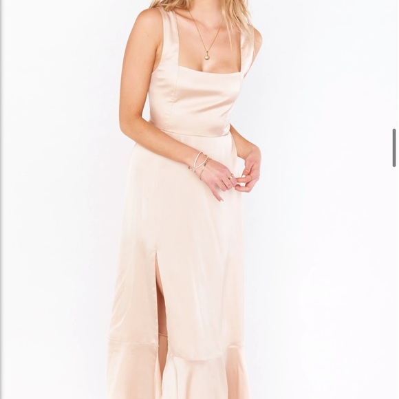 Show Me Your MuMu Dresses & Skirts - show me your mumu claire midi dress champagne luxe satin M